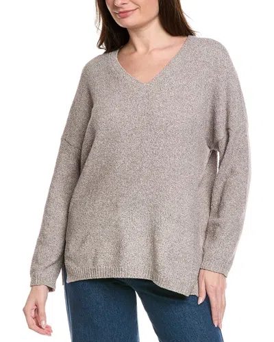 N Natori Aura V-neck Top In Gray