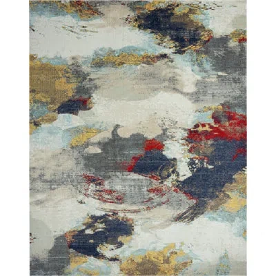 N Natori Beige/blue/gray Indoor / Outdoor Use Area Rug In Beige,blue,gray