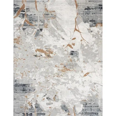 N Natori Bliss Abstract Gray Area Rug