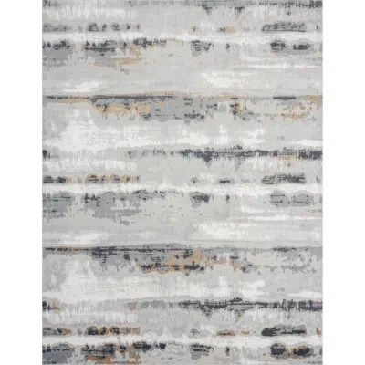 N Natori Bliss Abstract Gray Area Rug
