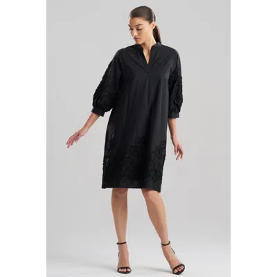 N Natori Carnation Embroidery In Black