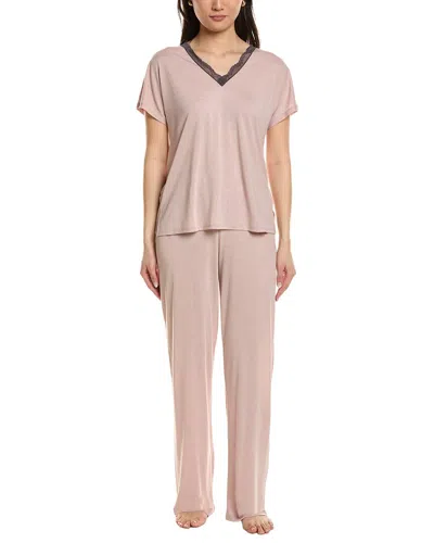 N Natori Dahlia Short Sleeve Pajama Set In Multi