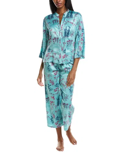 N Natori Empress Orchard Pajama Pant Set In Blue