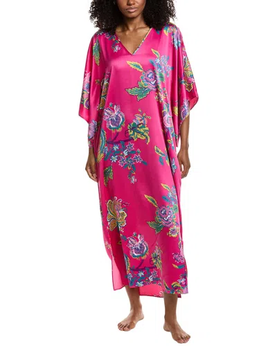N Natori Festival Satin Caftan In Pink