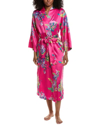 N Natori Festival Satin Robe In Pink
