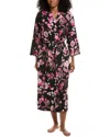 N Natori Fleur Dragon Cozy Knit Robe In Black
