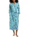 N Natori Fleur Dragon Cozy Knit Robe In Blue
