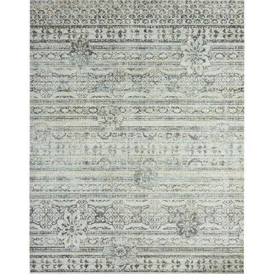 N Natori Floral Blue/gray Indoor / Outdoor Use Area Rug In Blue,gray