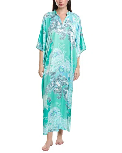 N Natori Flourish Printed Satin Night Gown In Multi