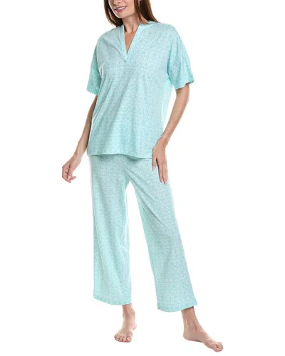 N Natori Imperial Geo Pajama Pant Set In Blue