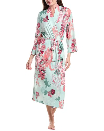 N Natori Majestic Garden Cozy Knit Robe In Multi