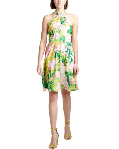 N Natori Natori Passion Peony Dress In Green