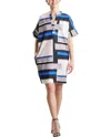 N Natori Natori Short Sleeve Caftan Dress In Blue