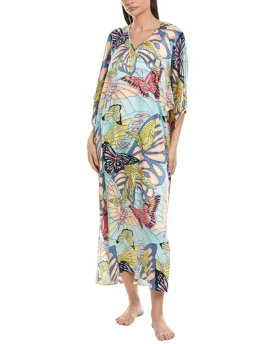 N Natori Papillon Butterfly Caftan In Multi