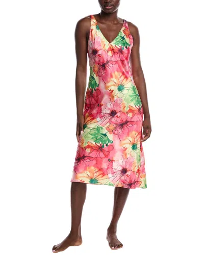 N Natori Radiance Satin Slip Dress In Multi