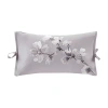 N Natori Sakura Blossom 12x20 Rectangular Throw Pillow In Gray
