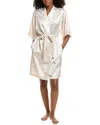 N Natori Scroll Satin Jacquard Robe In White