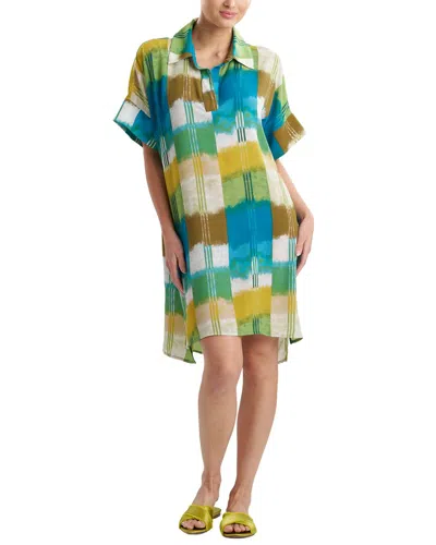 N Natori Sunset Crinkle Dolman Shirtdress In Transparent