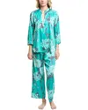 N Natori Taipel Geo Ruby & Gold Print Pj Set