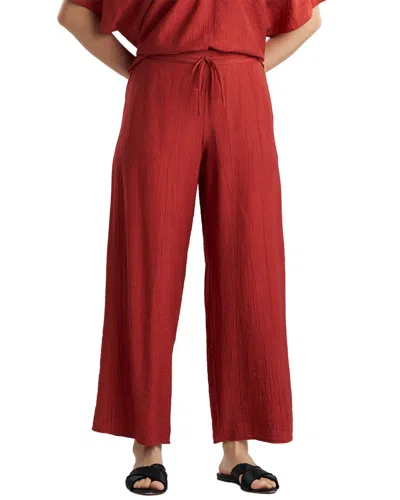 N Natori Terra Foil Crinkle Pant In Red