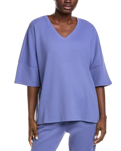 N Natori Tranquility V-neck Top In Blue