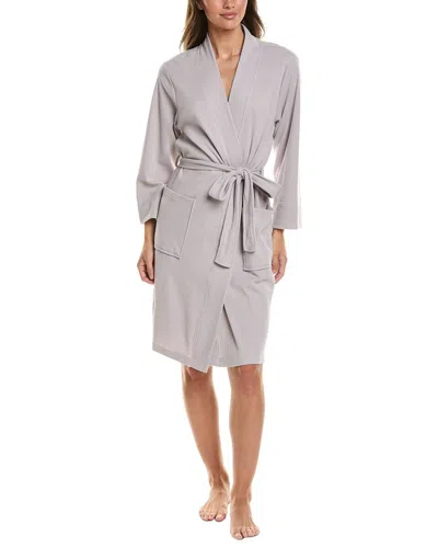 N Natori Tranquility Waffle Knit Robe In Gray