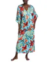 N Natori Tropical Breeze Caftan In Blue