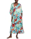 N Natori Tropical Breeze Caftan In Blue