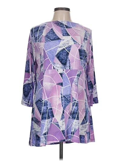 Pre-owned N Touch 3/4 Sleeve Blouse In Purple