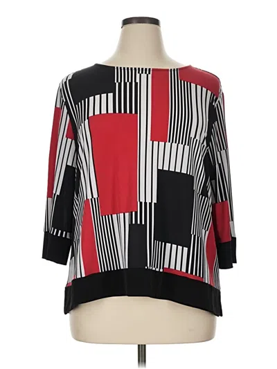 Pre-owned N Touch 3/4 Sleeve Blouse In Red