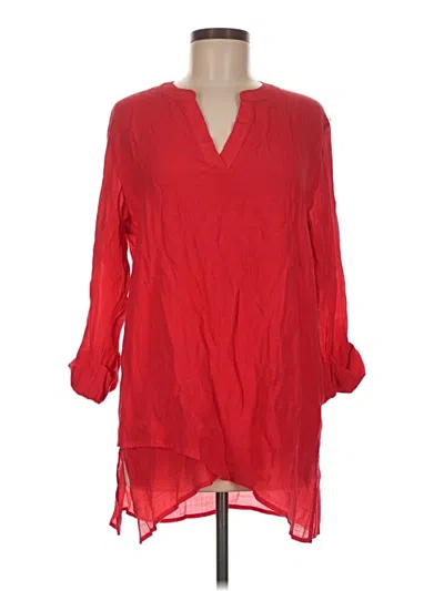 Pre-owned N Touch 3/4 Sleeve Blouse In Red