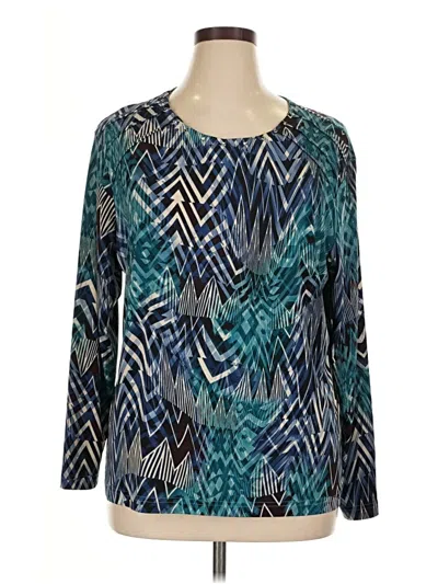 Pre-owned N Touch 3/4 Sleeve Blouse In Teal