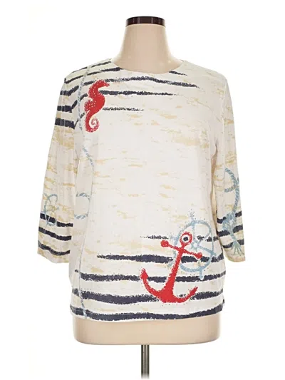 Pre-owned N Touch 3/4 Sleeve T-shirt In Ivory