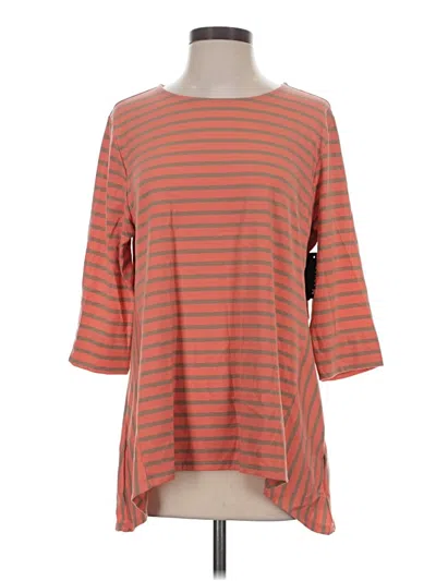 Pre-owned N Touch 3/4 Sleeve T-shirt In Orange