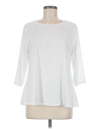 Pre-owned N Touch 3/4 Sleeve T-shirt In White