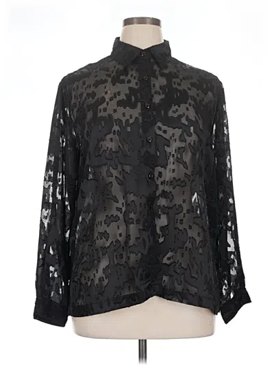 Pre-owned N Touch Long Sleeve Blouse In Black