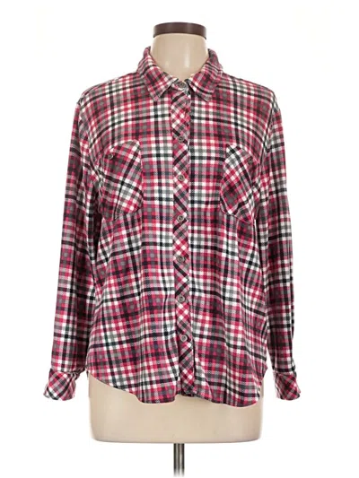 Pre-owned N Touch Long Sleeve Blouse In Burgundy