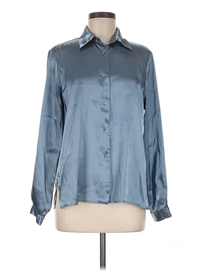 Pre-owned N Touch Long Sleeve Blouse In Silver
