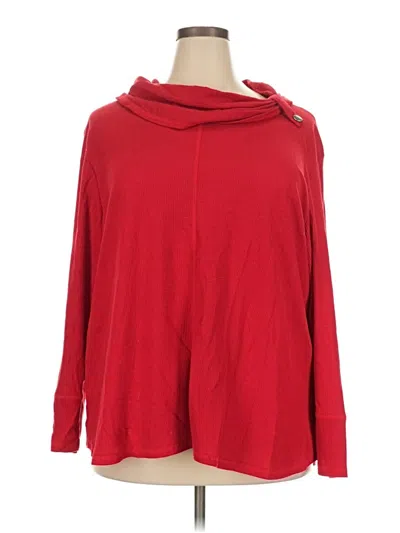Pre-owned N Touch Long Sleeve Turtleneck In Red
