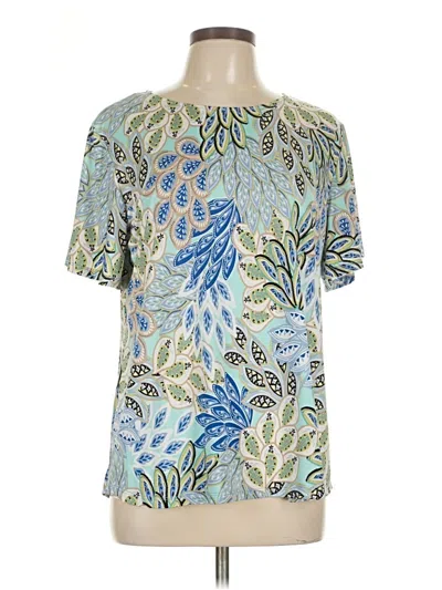 Pre-owned N Touch Short Sleeve Blouse In Blue