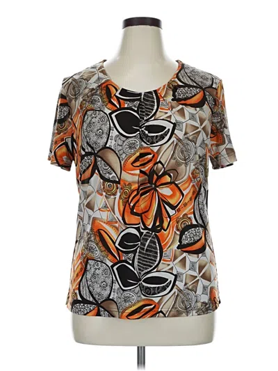 Pre-owned N Touch Short Sleeve Blouse In Orange