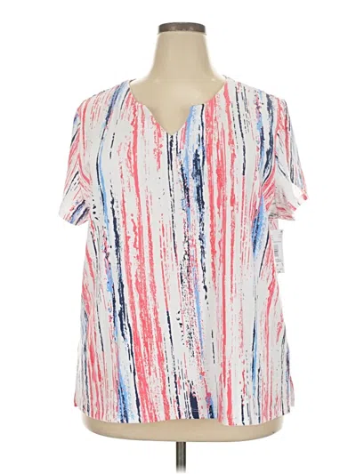 N Touch Short Sleeve Blouse In White