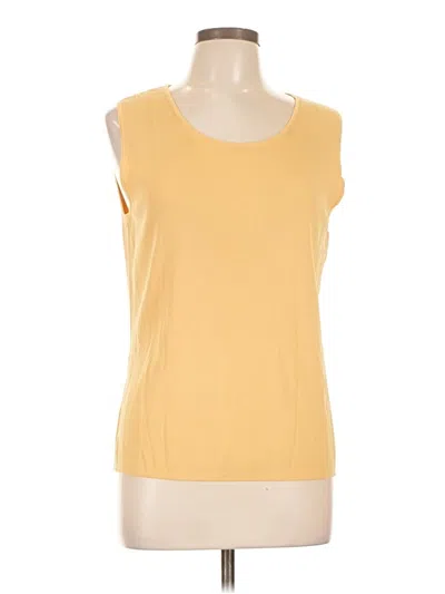 Pre-owned N Touch Sleeveless Top Yellow Scoop Neck Tops