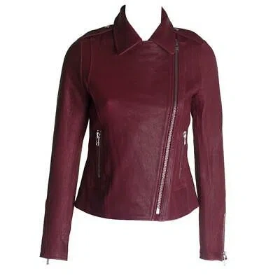 Pre-owned N + Vy Nvy Leather Zip Jacket In Red