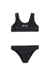 N°21 Palm Tree-print Bikini In Black