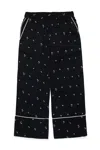 N°21 Pantaloni Wide Leg In Crêpe Allover Palms In Black