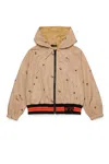 N°21 Logo-print Hooded Jacket In Beige