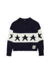 N°21 Alpaca-blend Pullover With Stars In Blue