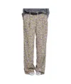 N°21 Floral-print Straight-leg Trousers In Gray