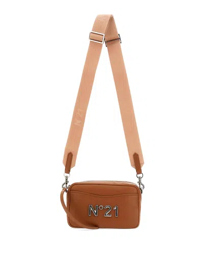 N°21 Logo Plaque Bag In Brown